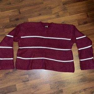 Cropped striped sweater